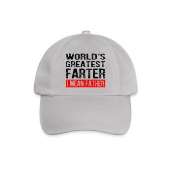 World's Greatest Farter I Mean Father - Baseballkappe - Grau - Vorne