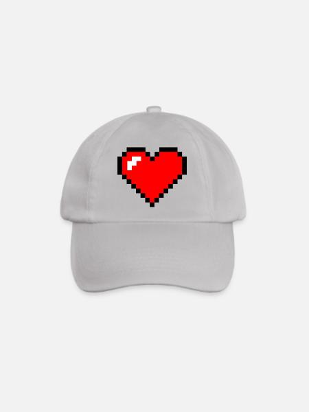 herzpixel - Baseballkappe - Grau