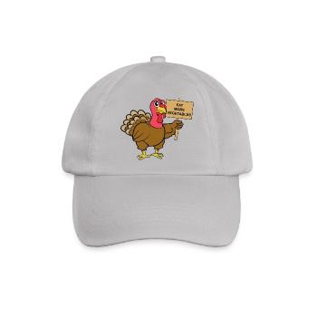 Thanksgiving Truthahn Pute - Baseballkappe - Grau - Vorne