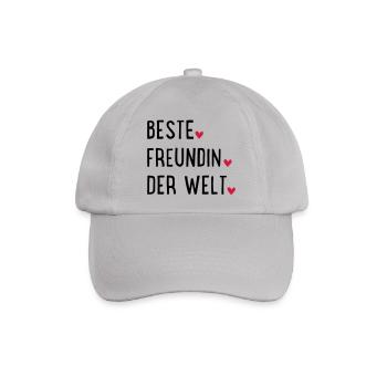 Beste Freundin - Baseballkappe - Grau - Vorne