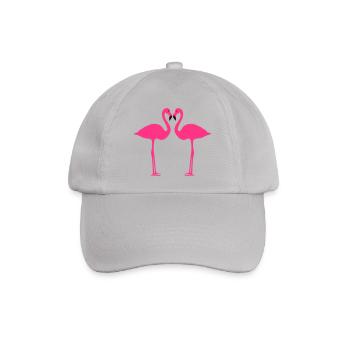 Flamingos 2farbig - Baseballkappe - Grau - Vorne