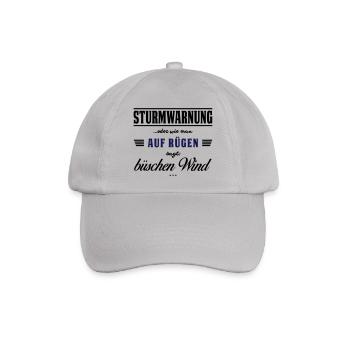 Sturmwarnung Rügen - büschen Wind - Baseballkappe - Grau - Vorne
