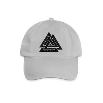 Valknut Wikinger Symbol - Baseballkappe - Grau - Vorne