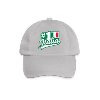 No. 1 Italia (Schriftzug) - Baseballkappe - Grau - Vorne
