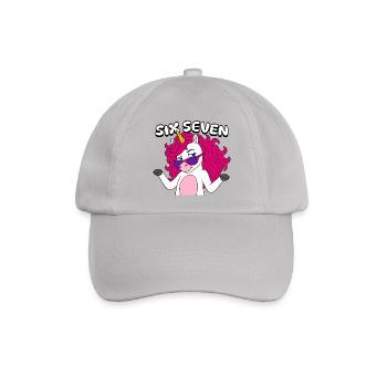 Six Seven Unicorn  - Baseballkappe - Grau - Vorne