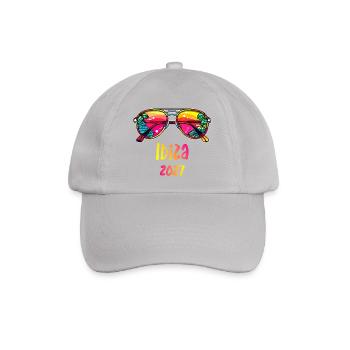 Ibiza 2027 Rainbow Sunglasses Design - Baseballkappe - Grau - Vorne
