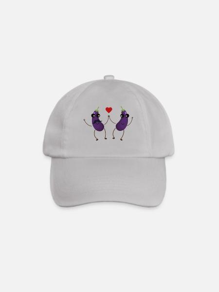 Aubergine, die Liebe - Baseballkappe - Grau
