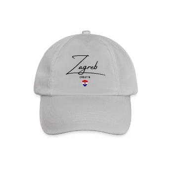Ich liebe Zagreb, Zagreb Kroatien - Baseballkappe - Grau - Vorne