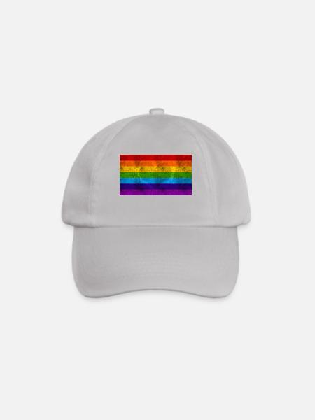 Regenbogen Flagge - Baseballkappe - Grau