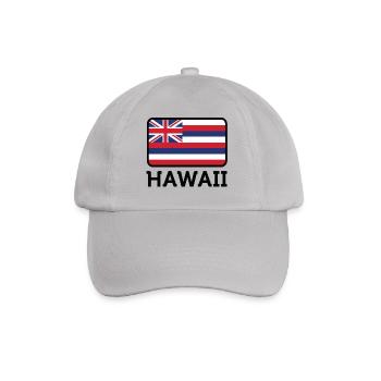 Nationalflagge von Hawaii - Baseballkappe - Grau - Vorne