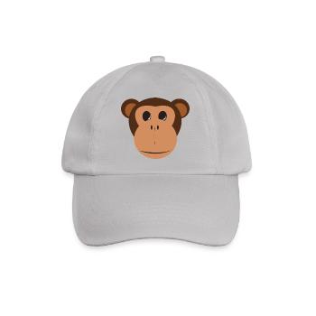 affe schimpanse gorilla pavian orangutan164 - Baseballkappe - Grau - Vorne