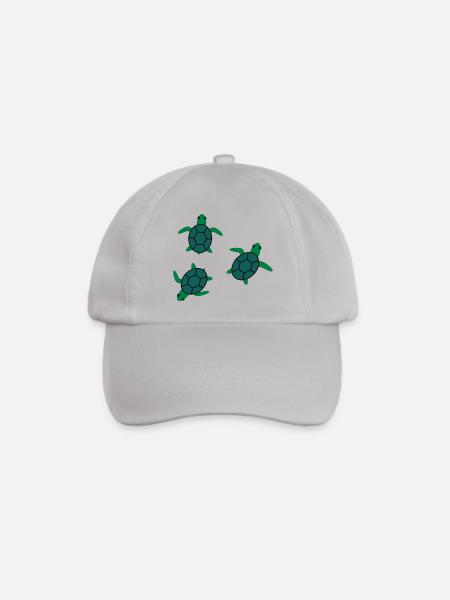 Schildkröte - Baseballkappe - Grau