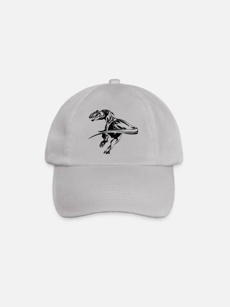Dinosaurier - Baseballkappe - Grau