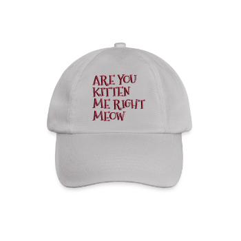 Are You Kitten Me Right Meow - Baseballkappe - Grau - Vorne
