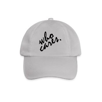 Who Cares. - Baseballkappe - Grau - Vorne