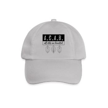 A.C.A.B. - All Clits Are Beautiful - Baseballkappe - Grau - Vorne