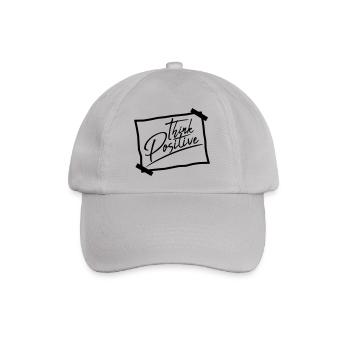 zettel notiz denken cool think positive positiv bl - Baseballkappe - Grau - Vorne