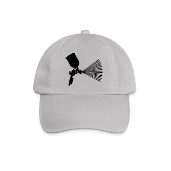 Sprühfarbe mit Strahl - Baseballkappe - Grau - Vorne