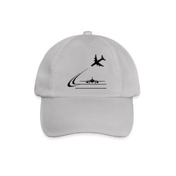 Landung von Flugzeugen - Baseballkappe - Grau - Vorne