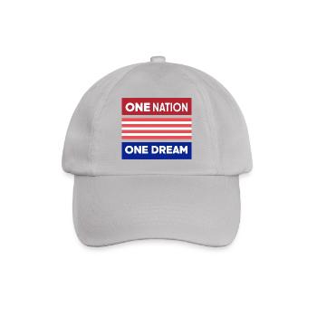 Eine Nation, ein Traum - Baseballkappe - Grau - Vorne