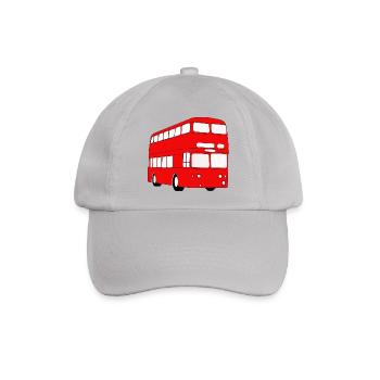 Doppeldecker Bus - Baseballkappe - Grau - Vorne