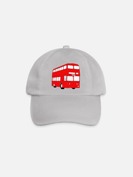 Roter Doppeldeckerbus - Baseballkappe - Grau
