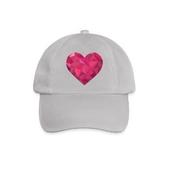 i love you ich liebe dich valentines day heart her - Baseballkappe - Grau - Vorne