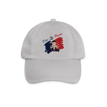 vive la france, Macron, Paris - Baseballkappe - Grau - Vorne