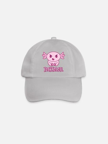 Axolotl Zocker zocken gamer spielen Zocksolotl - Baseballkappe - Grau
