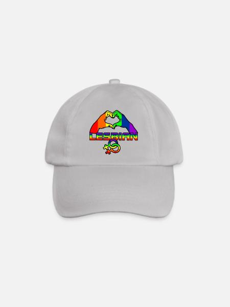 Regenbogen lesbies stolzes Logo 4 - Baseballkappe - Grau