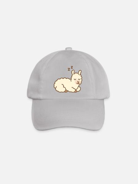 Schlafendes Lama - Baseballkappe - Grau