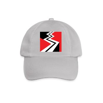 Zickzack Rennstrecke Grafik - Baseballkappe - Grau - Vorne
