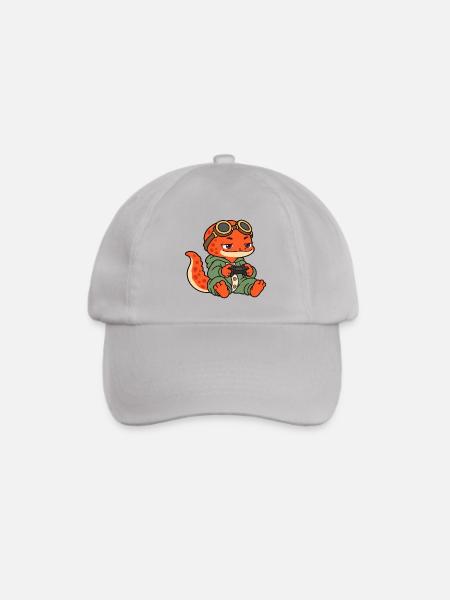Schläfriger Gamer Salamander - Baseballkappe - Grau