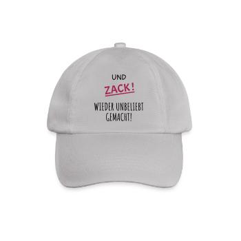 Zack unbeliebt gemacht - Baseballkappe - Grau - Vorne