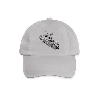 Lokomotive - Baseballkappe - Grau - Vorne