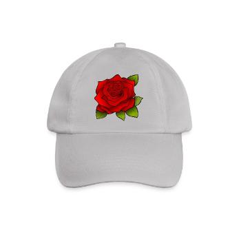Trendy Rosen-Motiv! - Baseballkappe - Grau - Vorne