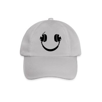 Smiley Headphone - Baseballkappe - Grau - Vorne