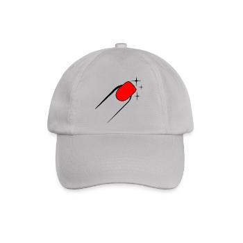 Nagellack Maniküre Logo - Baseballkappe - Grau - Vorne