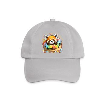 Roter Panda Kuchenzauber - Baseballkappe - Grau - Vorne