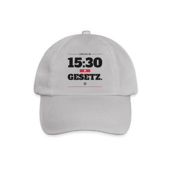 Samstags Um 15:30 Ist Gesetz Fußball Spruch Fan - Baseballkappe - Grau - Vorne