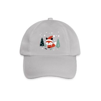 Weihnachtsfuchs - Baseballkappe - Grau - Vorne