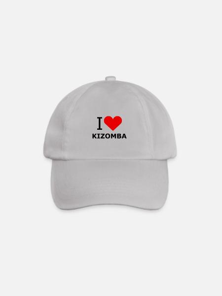I Love Kizomba Shirt - DanceShirts - Baseballkappe - Grau