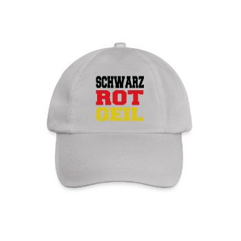 Schwarz Rot Geil Deutschland T-Shirt - Baseballkappe - Grau - Vorne