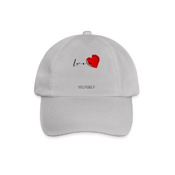 love yourself - Baseballkappe - Grau - Vorne