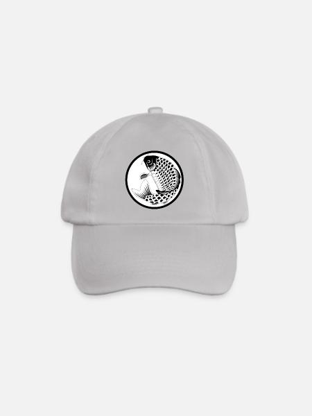 Japanisches Motiv "Koi" - Baseballkappe - Grau