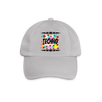 Techno - Baseballkappe - Grau - Vorne