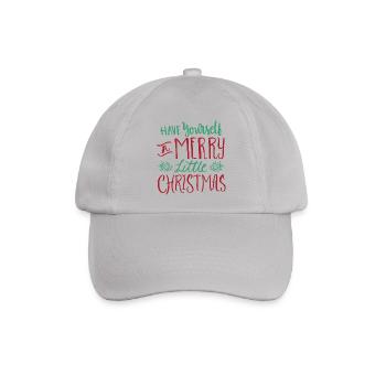 Weihnachten Merry little Christmas Efeu Geschenk - Baseballkappe - Grau - Vorne