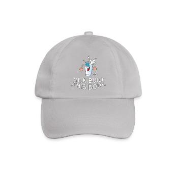 Milk built this body Milch Kaffee Sahne Schokolade - Baseballkappe - Grau - Vorne