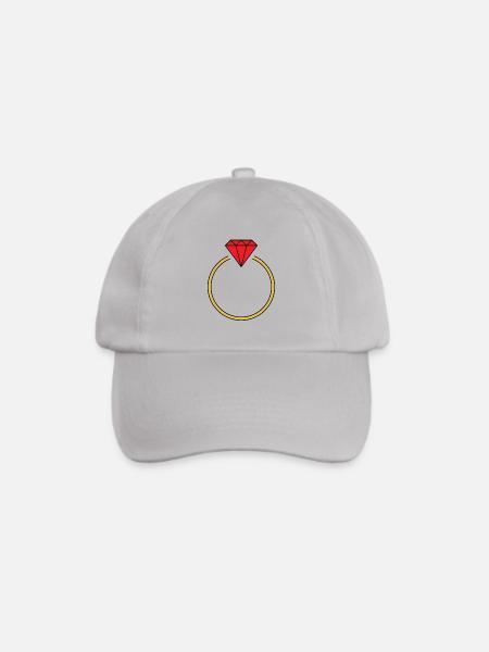 Diamantring - Baseballkappe - Grau