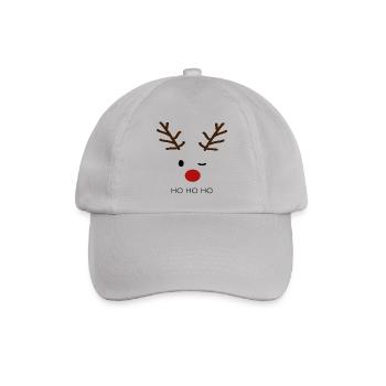 Reindeer HoHoHo - Baseballkappe - Grau - Vorne